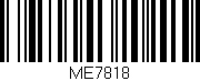 Código de barras (EAN, GTIN, SKU, ISBN): 'ME7818'