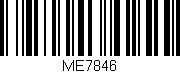 Código de barras (EAN, GTIN, SKU, ISBN): 'ME7846'
