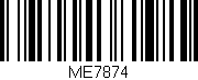 Código de barras (EAN, GTIN, SKU, ISBN): 'ME7874'