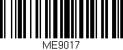 Código de barras (EAN, GTIN, SKU, ISBN): 'ME9017'