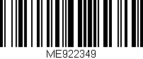 Código de barras (EAN, GTIN, SKU, ISBN): 'ME922349'