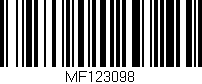 Código de barras (EAN, GTIN, SKU, ISBN): 'MF123098'