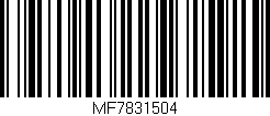 Código de barras (EAN, GTIN, SKU, ISBN): 'MF7831504'