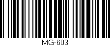 Código de barras (EAN, GTIN, SKU, ISBN): 'MG-603'