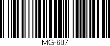 Código de barras (EAN, GTIN, SKU, ISBN): 'MG-607'