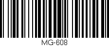 Código de barras (EAN, GTIN, SKU, ISBN): 'MG-608'