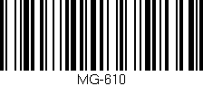 Código de barras (EAN, GTIN, SKU, ISBN): 'MG-610'