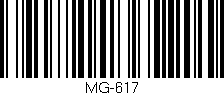Código de barras (EAN, GTIN, SKU, ISBN): 'MG-617'