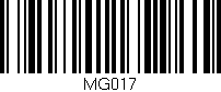 Código de barras (EAN, GTIN, SKU, ISBN): 'MG017'