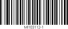 Código de barras (EAN, GTIN, SKU, ISBN): 'MI103112-1'