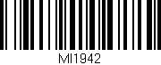 Código de barras (EAN, GTIN, SKU, ISBN): 'MI1942'
