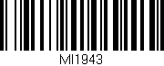 Código de barras (EAN, GTIN, SKU, ISBN): 'MI1943'