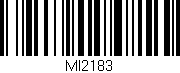 Código de barras (EAN, GTIN, SKU, ISBN): 'MI2183'