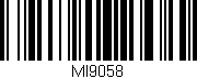 Código de barras (EAN, GTIN, SKU, ISBN): 'MI9058'