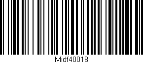 Código de barras (EAN, GTIN, SKU, ISBN): 'MIDF40018'