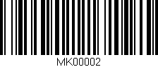 Código de barras (EAN, GTIN, SKU, ISBN): 'MK00002'