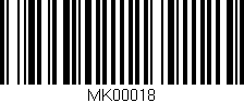 Código de barras (EAN, GTIN, SKU, ISBN): 'MK00018'