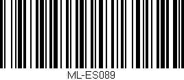 Código de barras (EAN, GTIN, SKU, ISBN): 'ML-ES089'