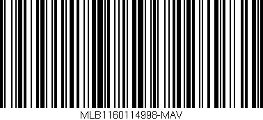 Código de barras (EAN, GTIN, SKU, ISBN): 'MLB1160114998-MAV'