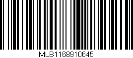 Código de barras (EAN, GTIN, SKU, ISBN): 'MLB1168910645'