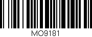 Código de barras (EAN, GTIN, SKU, ISBN): 'MO9181'