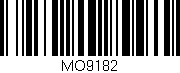 Código de barras (EAN, GTIN, SKU, ISBN): 'MO9182'