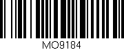 Código de barras (EAN, GTIN, SKU, ISBN): 'MO9184'