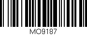 Código de barras (EAN, GTIN, SKU, ISBN): 'MO9187'
