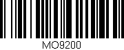 Código de barras (EAN, GTIN, SKU, ISBN): 'MO9200'