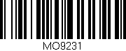 Código de barras (EAN, GTIN, SKU, ISBN): 'MO9231'