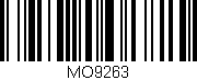 Código de barras (EAN, GTIN, SKU, ISBN): 'MO9263'