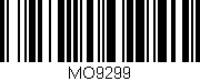 Código de barras (EAN, GTIN, SKU, ISBN): 'MO9299'
