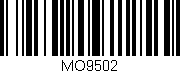 Código de barras (EAN, GTIN, SKU, ISBN): 'MO9502'
