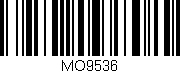 Código de barras (EAN, GTIN, SKU, ISBN): 'MO9536'