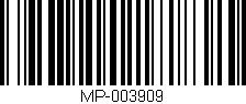 Código de barras (EAN, GTIN, SKU, ISBN): 'MP-003909'