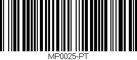 Código de barras (EAN, GTIN, SKU, ISBN): 'MP0025-PT'