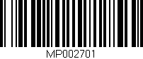 Código de barras (EAN, GTIN, SKU, ISBN): 'MP002701'