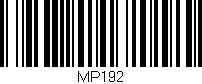 Código de barras (EAN, GTIN, SKU, ISBN): 'MP192'