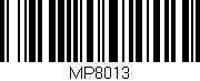 Código de barras (EAN, GTIN, SKU, ISBN): 'MP8013'