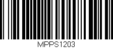 Código de barras (EAN, GTIN, SKU, ISBN): 'MPPS1203'