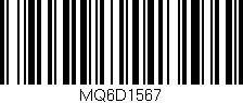 Código de barras (EAN, GTIN, SKU, ISBN): 'MQ6D1567'