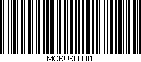 Código de barras (EAN, GTIN, SKU, ISBN): 'MQBUB00001'