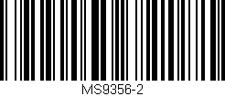 Código de barras (EAN, GTIN, SKU, ISBN): 'MS9356-2'