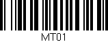 Código de barras (EAN, GTIN, SKU, ISBN): 'MT01'