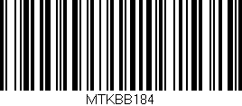 Código de barras (EAN, GTIN, SKU, ISBN): 'MTKBB184'