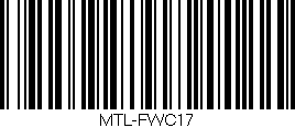 Código de barras (EAN, GTIN, SKU, ISBN): 'MTL-FWC17'