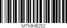 Código de barras (EAN, GTIN, SKU, ISBN): 'MTMM6252'