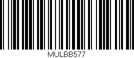 Código de barras (EAN, GTIN, SKU, ISBN): 'MULBB577'