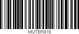 Código de barras (EAN, GTIN, SKU, ISBN): 'MUTBR916'