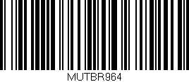 Código de barras (EAN, GTIN, SKU, ISBN): 'MUTBR964'